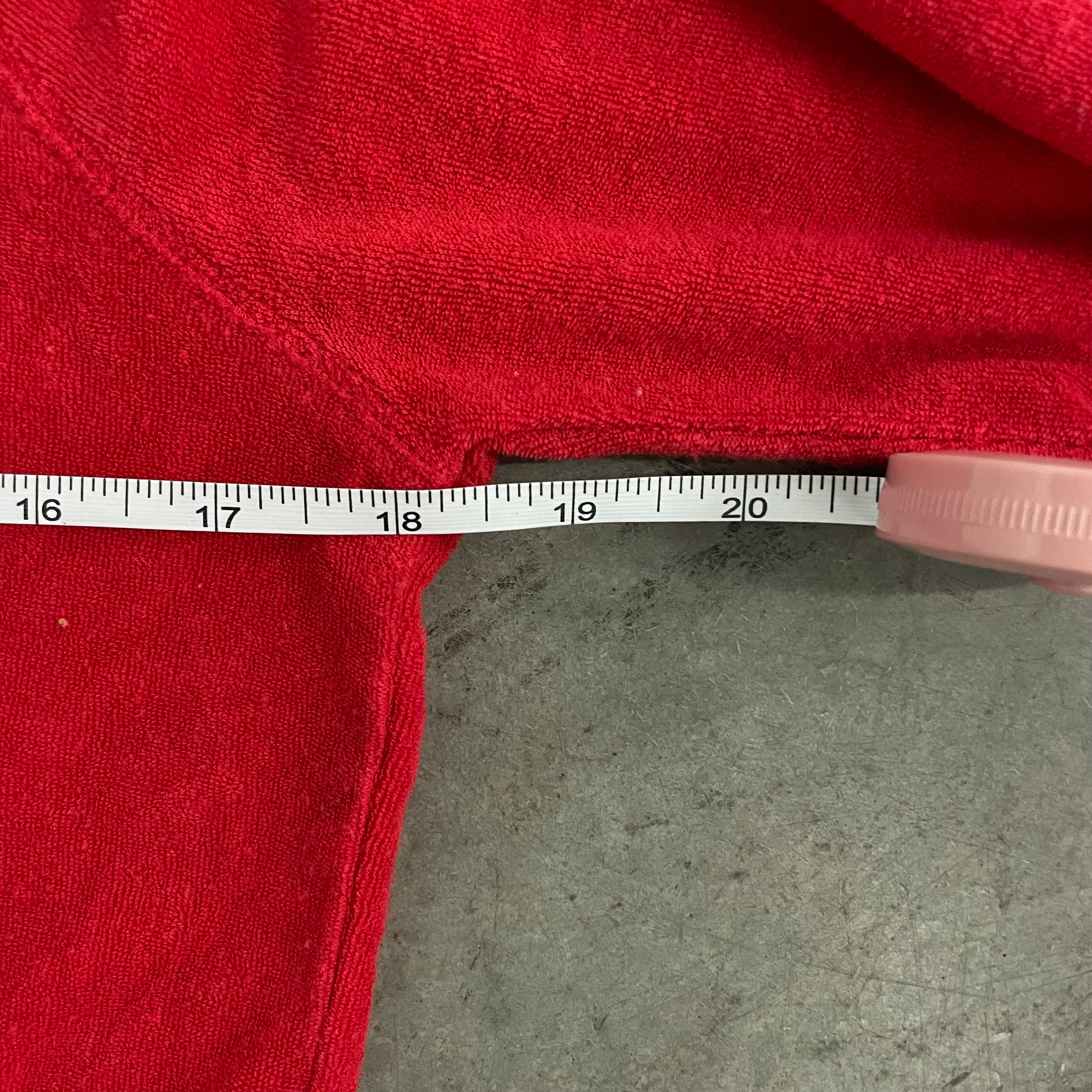 Vintage Juicy Couture Rhinestone Design Terry Cloth Red Zip Up hoodie size M
