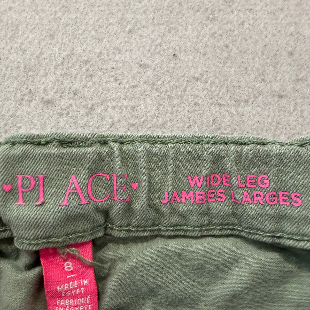 The Childrens Place Girls Green Wide Leg Pants Size 8 photo 3