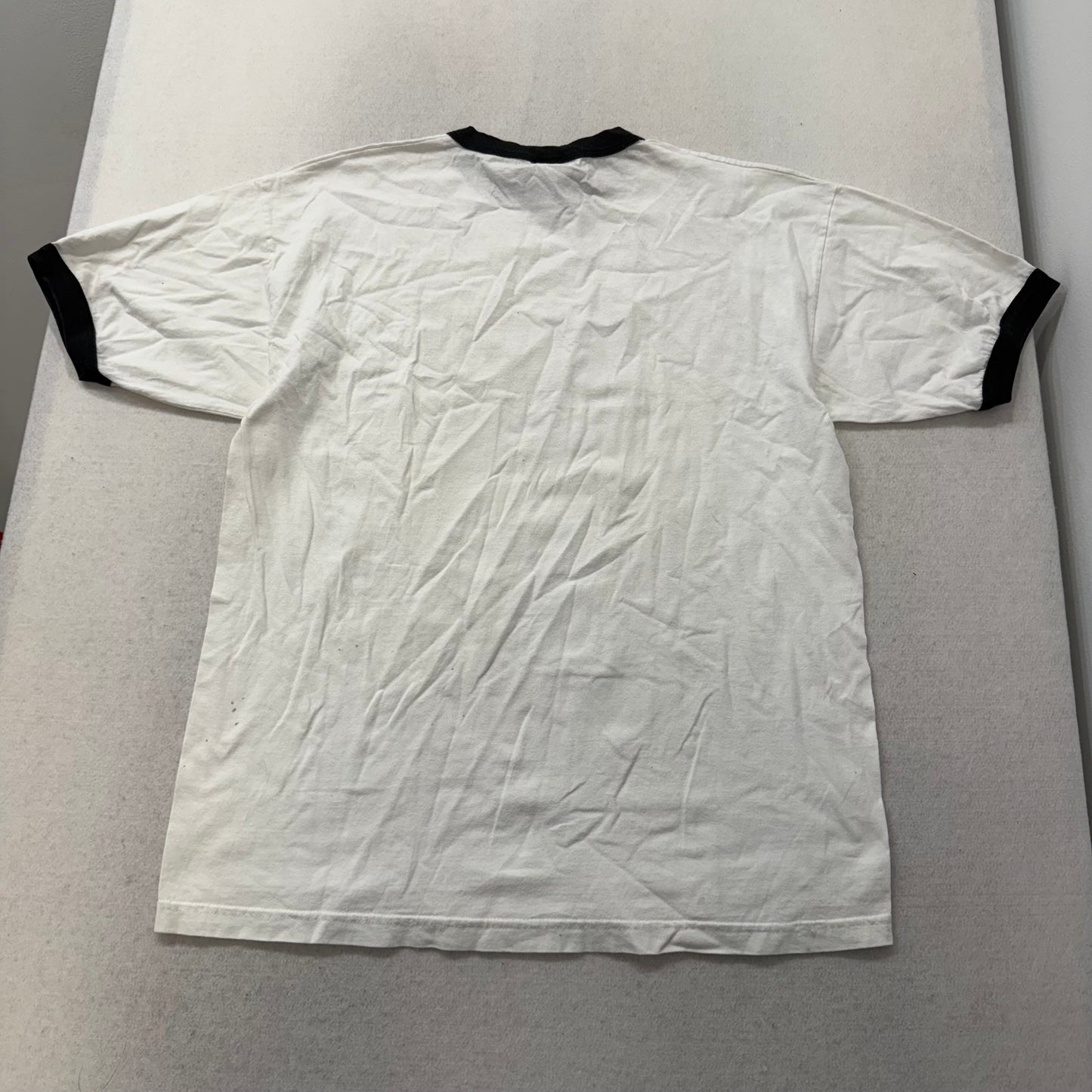 Alstyle Men's White Cotton Ringer T-Shirt Short Sleeves Graphic Tee Size XL