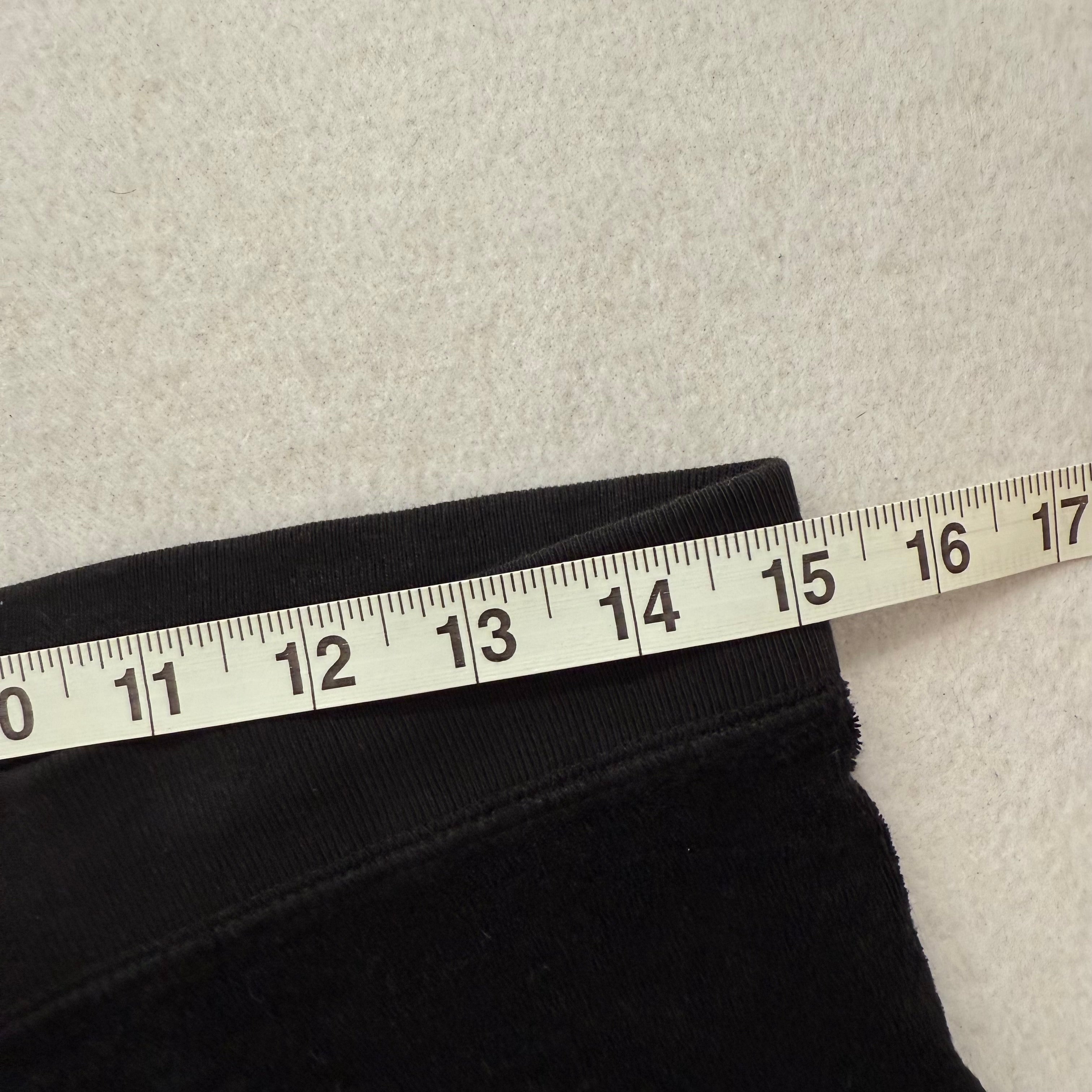 2003 Vintage Juicy Couture black terry cloth drawstring flare pants size P