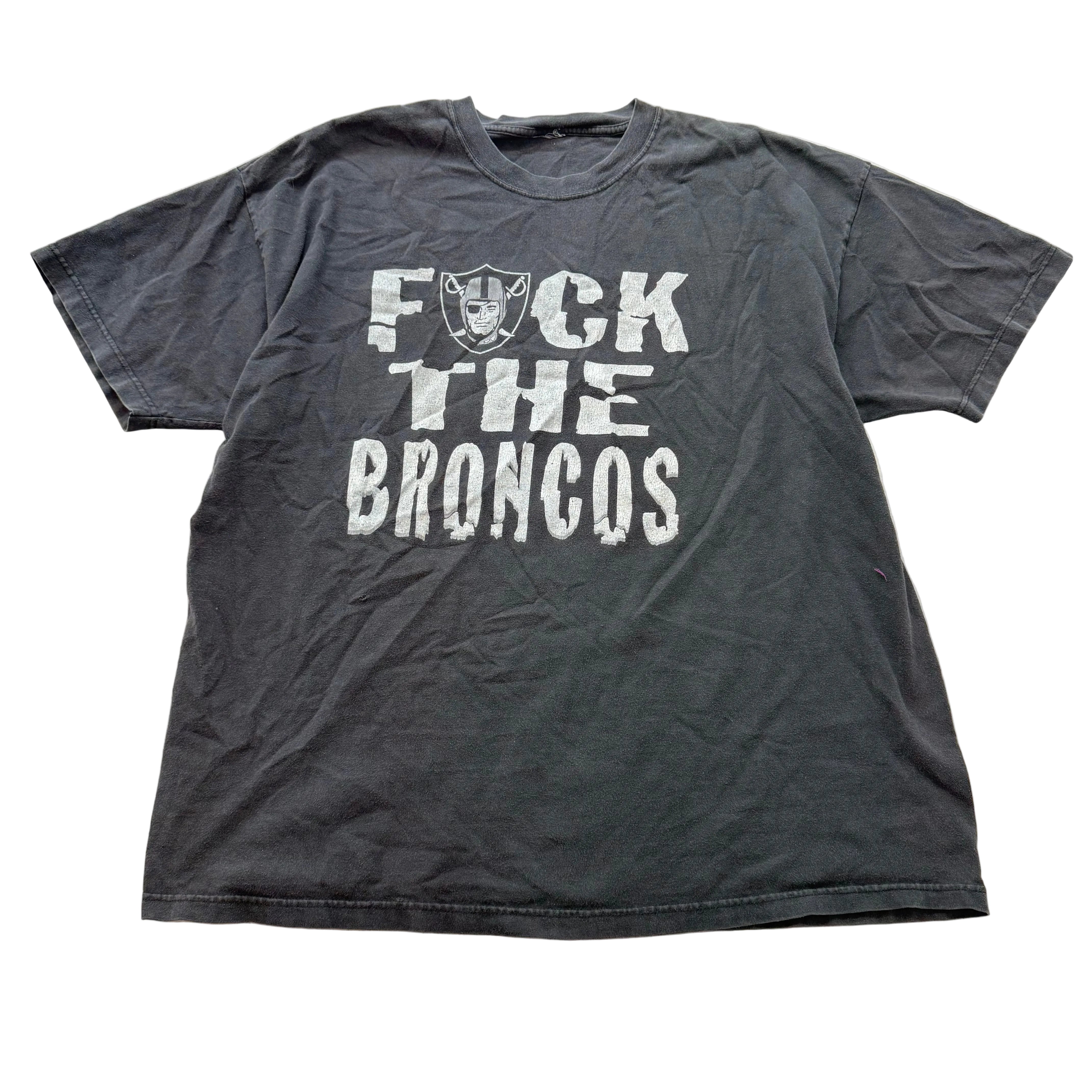 Unbranded Men's Charcoal Gray Cotton Bootleg T-Shirt Graphic Rivalry Tee Size XL