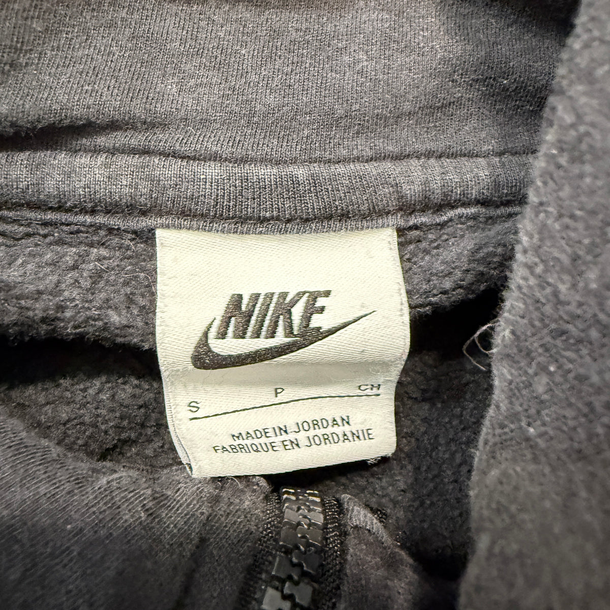 Nike Club Black Full Zip Hoodie Size S photo 3