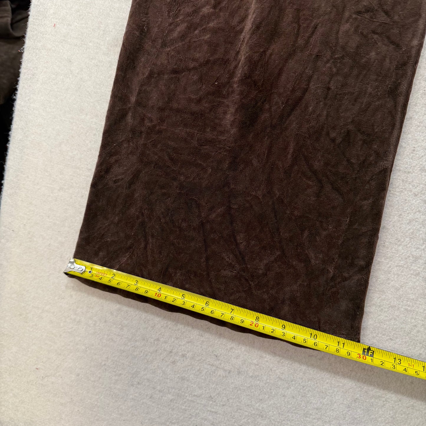 Juicy Couture Women's Dark Brown Velour Wide Leg Flare Track Pant Casual Size XL