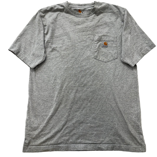 Carhartt Original Fit Men's Grey Cotton Blend T-Shirt Short Sleeve Pocket Size M