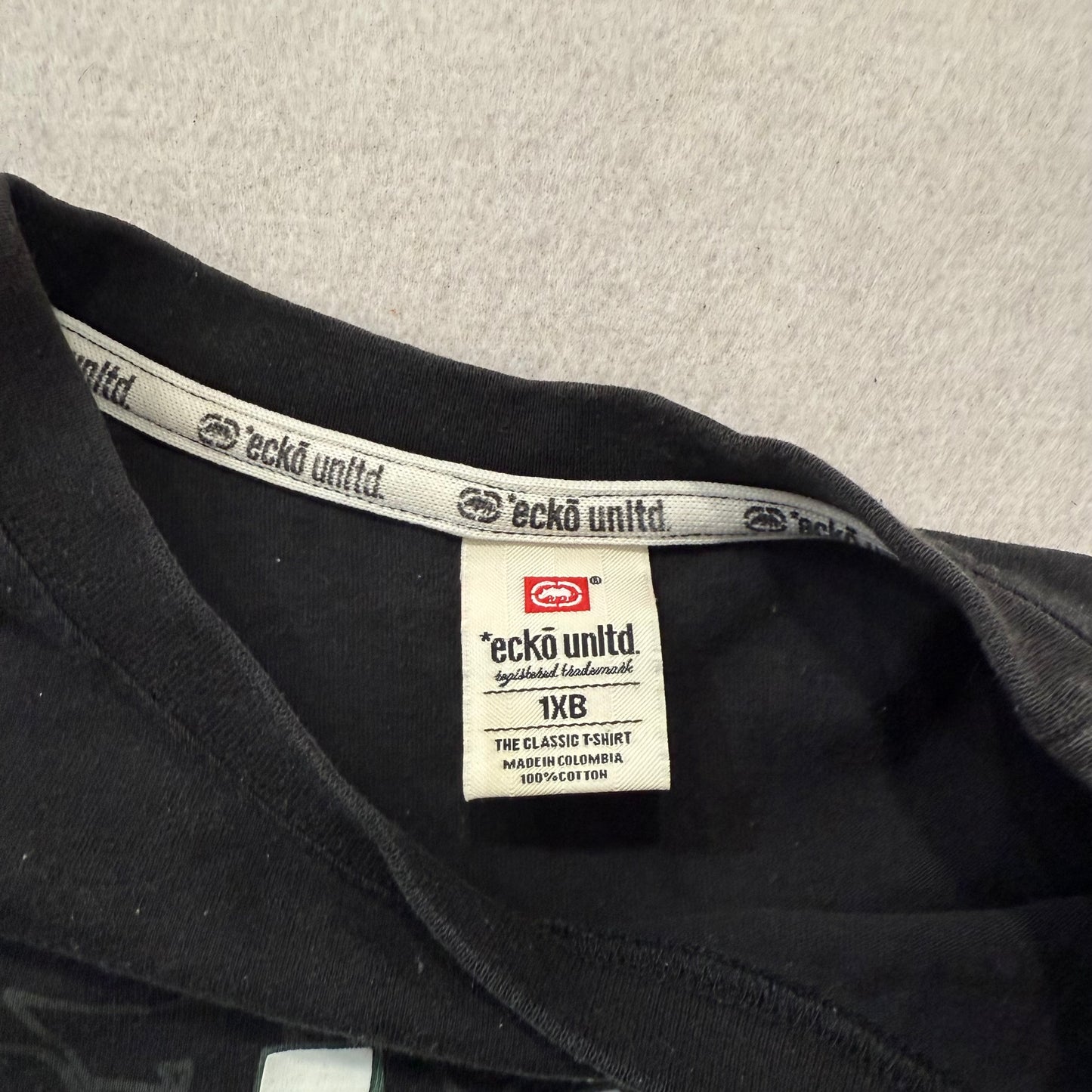 Ecko Unltd. Men's Black T-Shirt Short Sleeves Graphic Logo Classic Tee Size 2XL