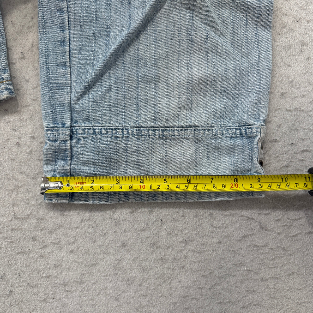 Chams Jeans Boys Light Wash Denim Cargo Shorts Size 10 photo 7