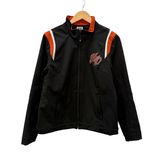 Harley-Davidson Women's Black Polyester Zip Up Riding Jacket Performance Size L