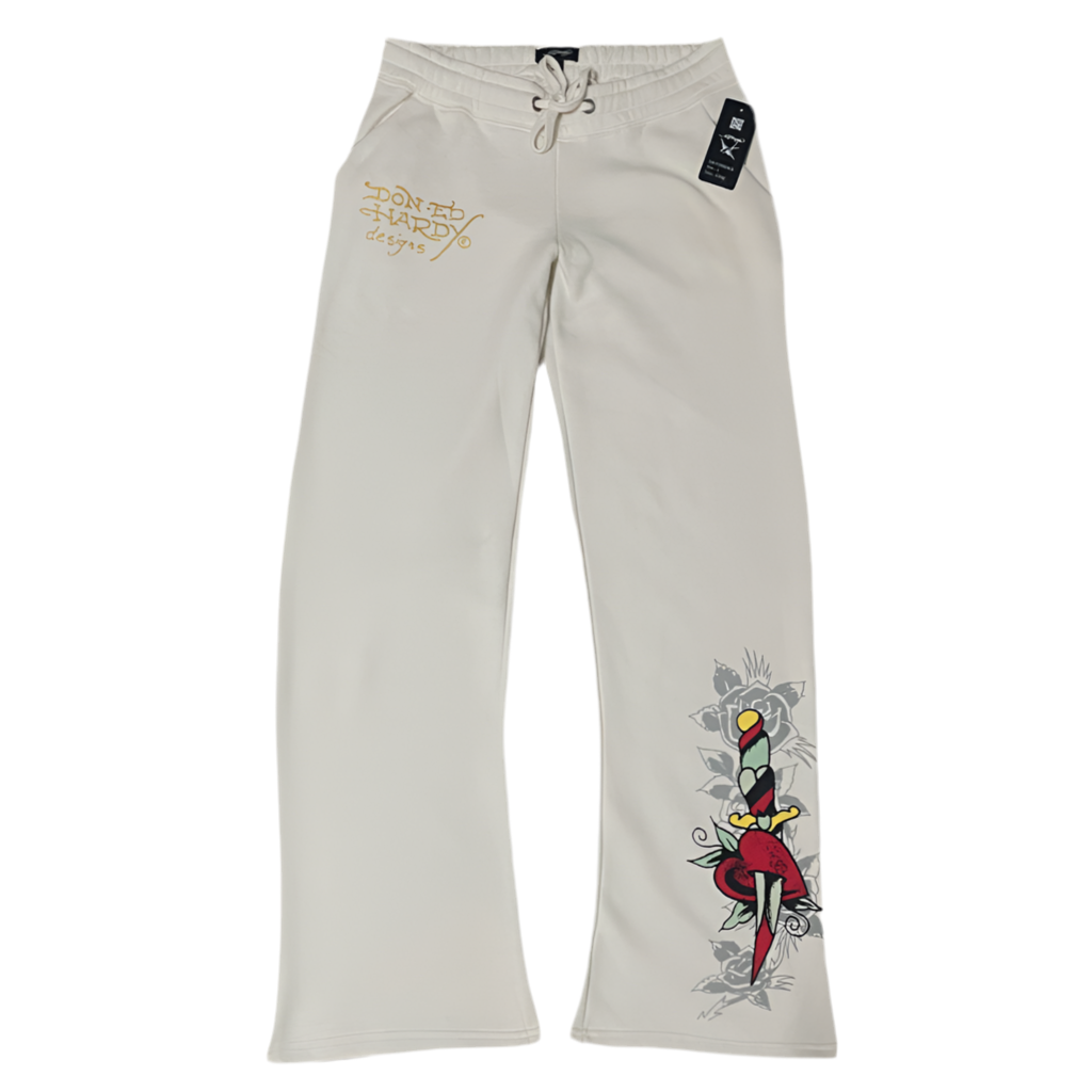 Ed Hardy “Hearts” Stone Flared Pants
