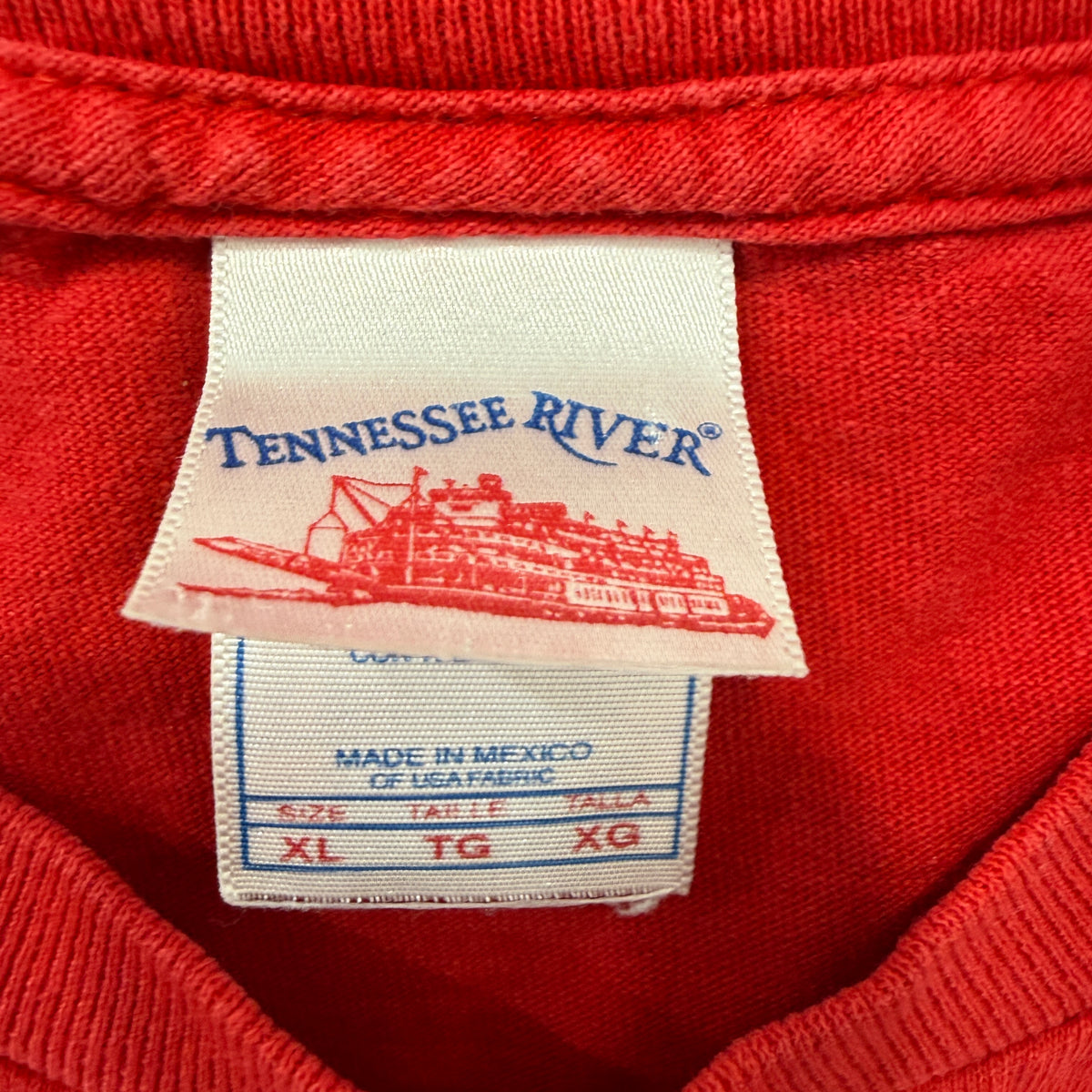 Tennessee River Dodgeball Graphic T-Shirt Men's Bright Red Cotton Casual Size XL