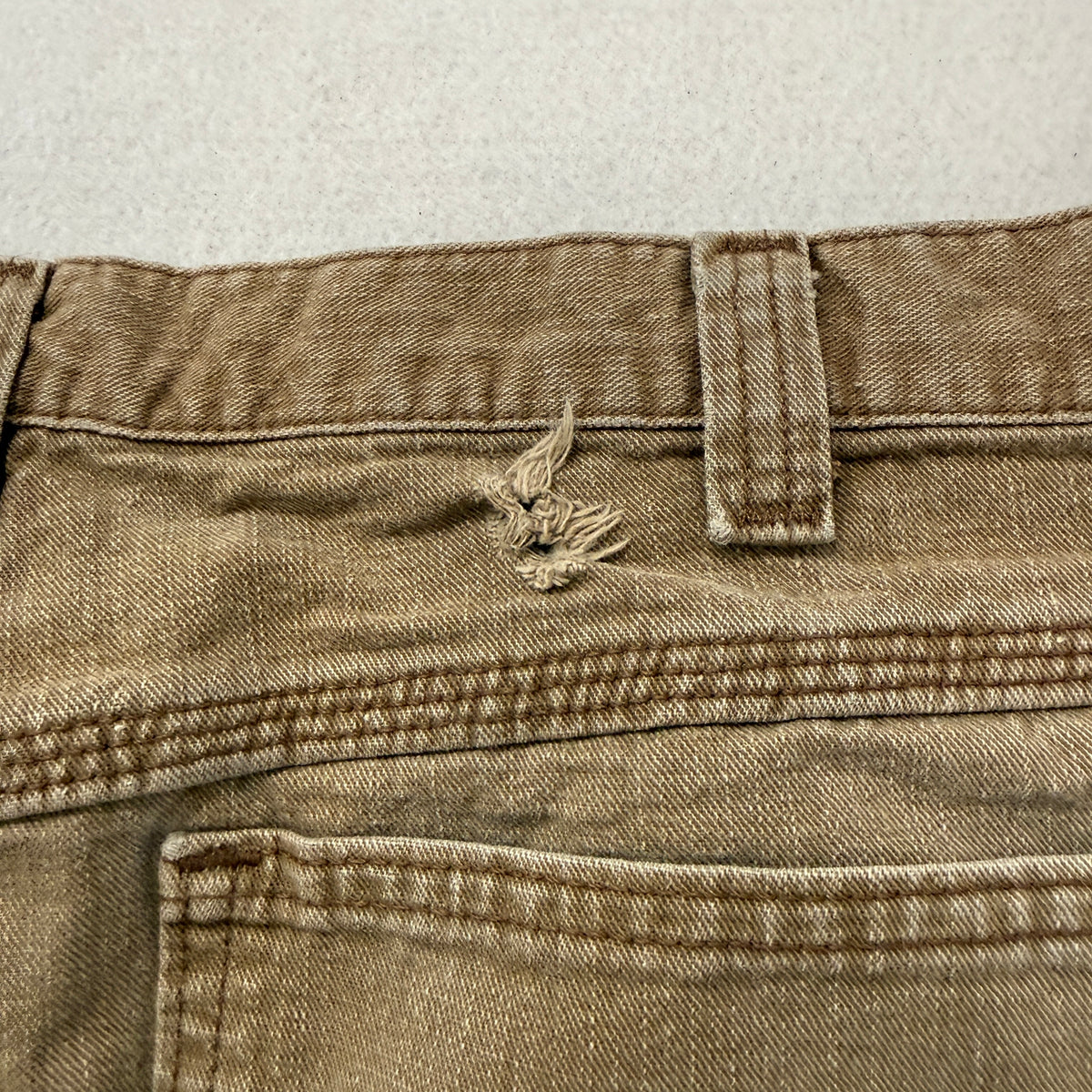 Lee Dungarees Men's Khaki Canvas Carpenter Pants Pockets Workwear Y2K Size W38