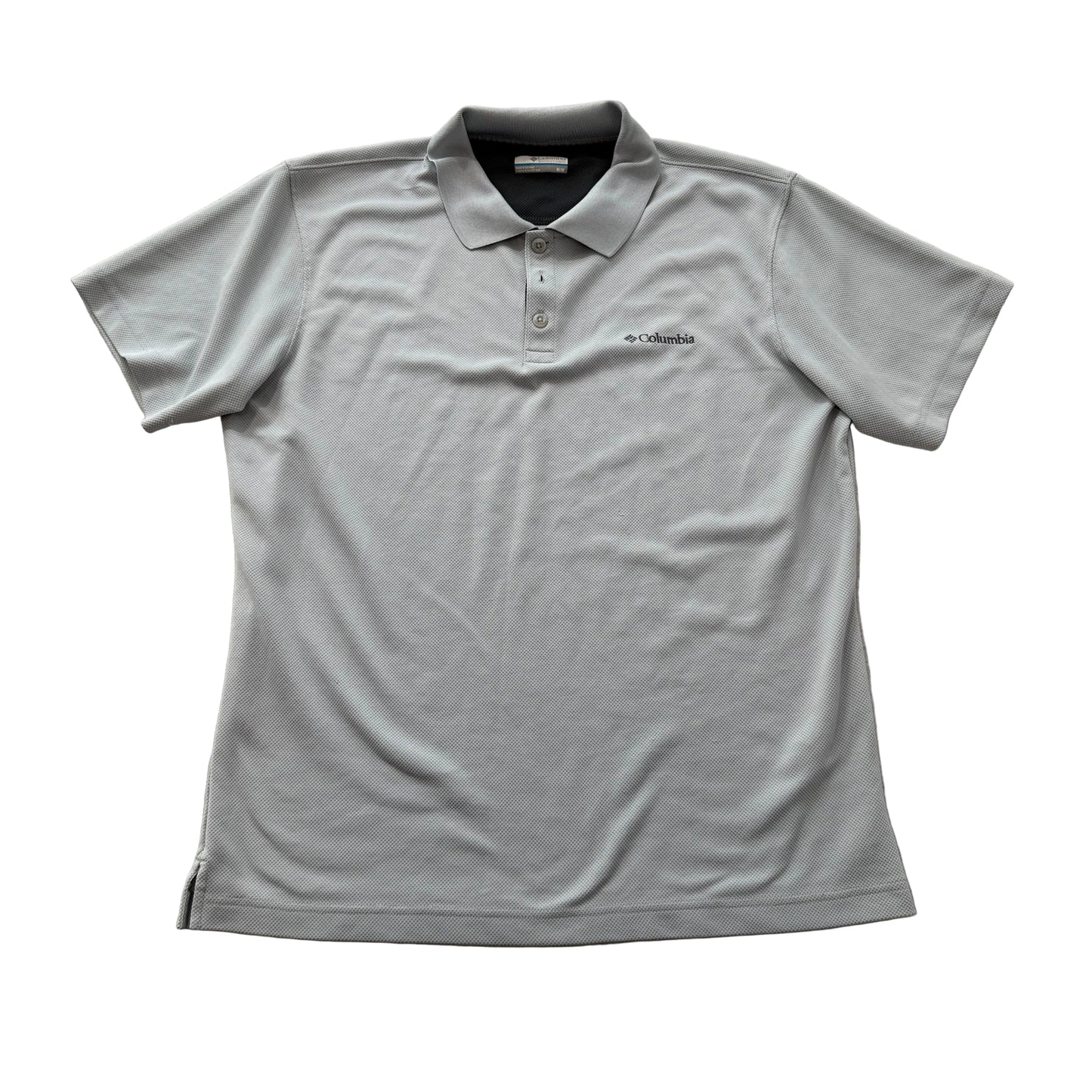 Columbia Sportswear Men's Grey Polyester Polo Shirt Golf Casual Wear Size M