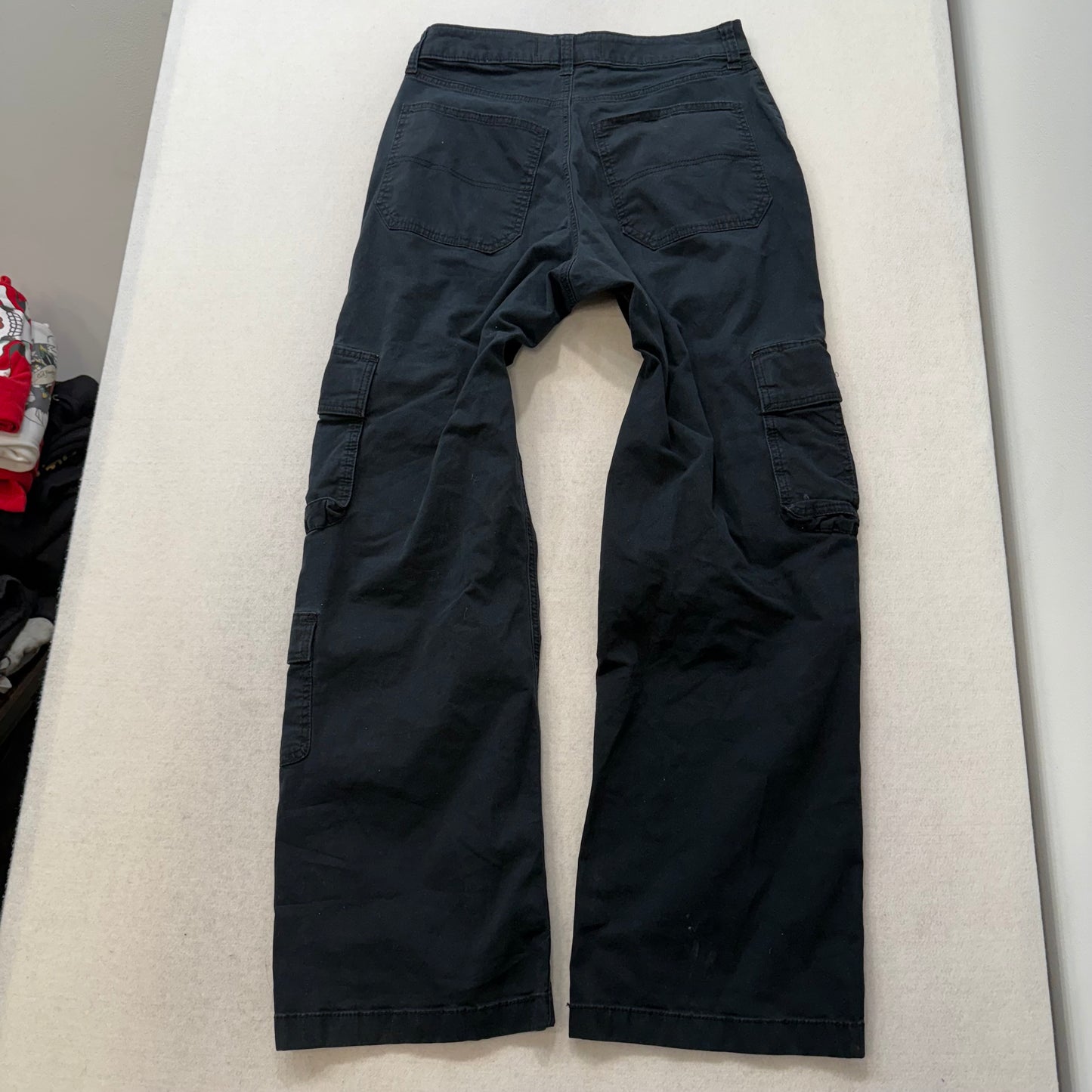 Hollister Black Cargo Pants High Rise Utility Style Size 30