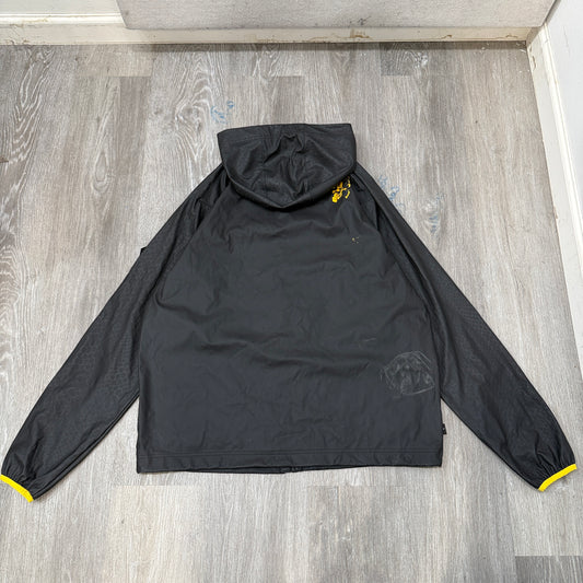 Nike Kobe Bryant Mamba Snakeskin Men Black Windbreaker Hooded Jacket Logo Size M