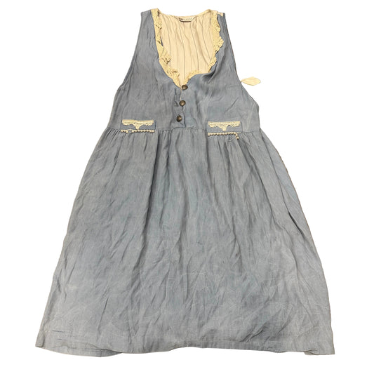 Melrose Dresses Women's Blue Sleeveless Dress Lace Pockets Cottagecore Size S