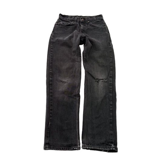 Levi's 562 Loose Fit faded black distressed jeans W27xL30