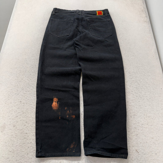 Empyre Men's Black Denim Jeans Loose Fit Zip-Fly Pockets Classic Logo Size 27