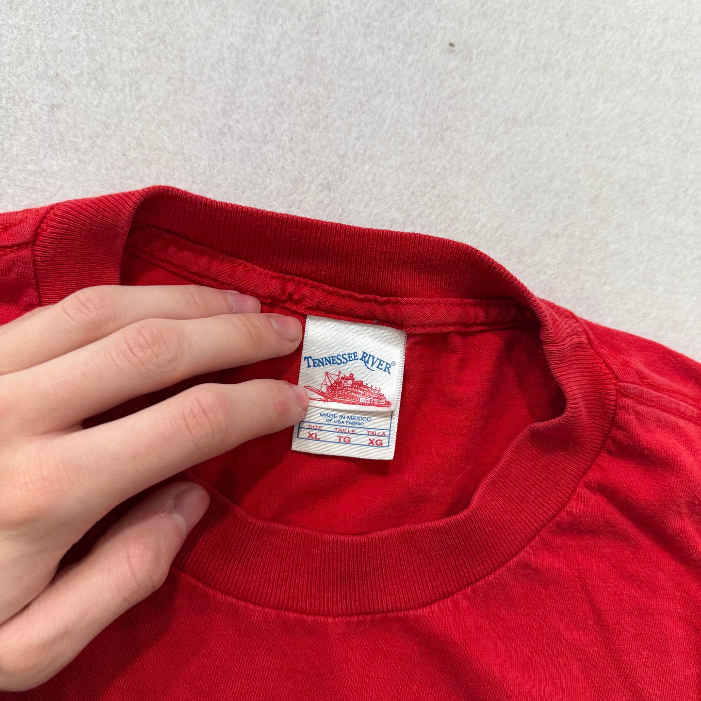 Cincinnati Reds Baseball Club Red Graphic T-Shirt Tennessee River Size XL