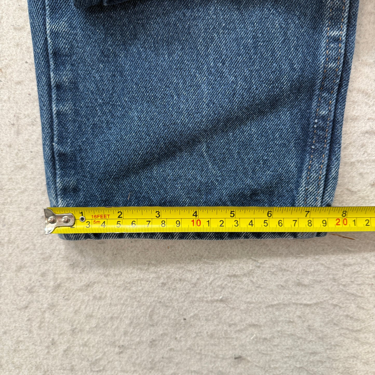 Rustler Men's Blue Denim Jeans Relaxed Fit Zip-Fly Pockets Classic Size 33x30
