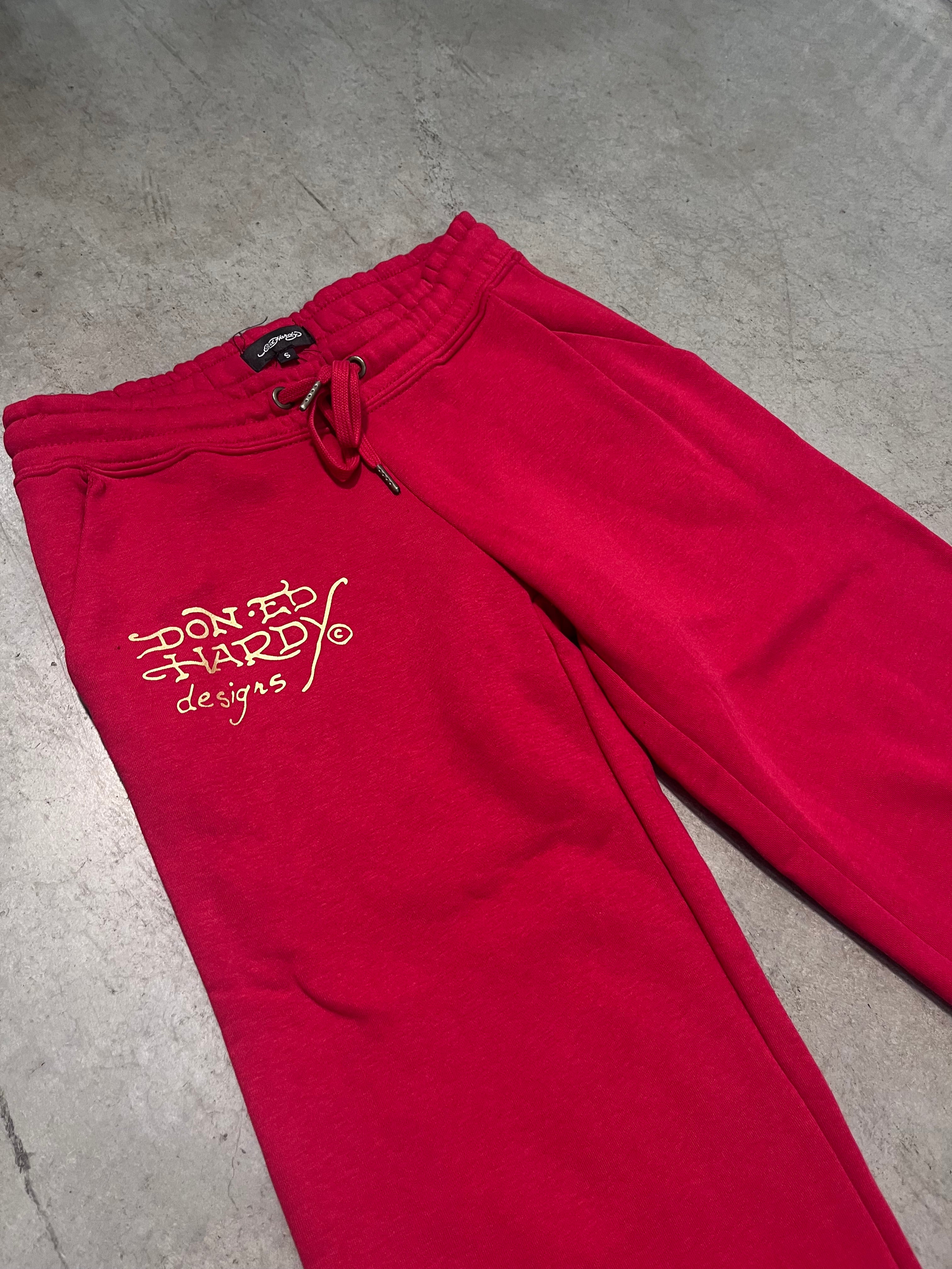 ED HARDY “Tiger Roar” RED FLARE PANTS
