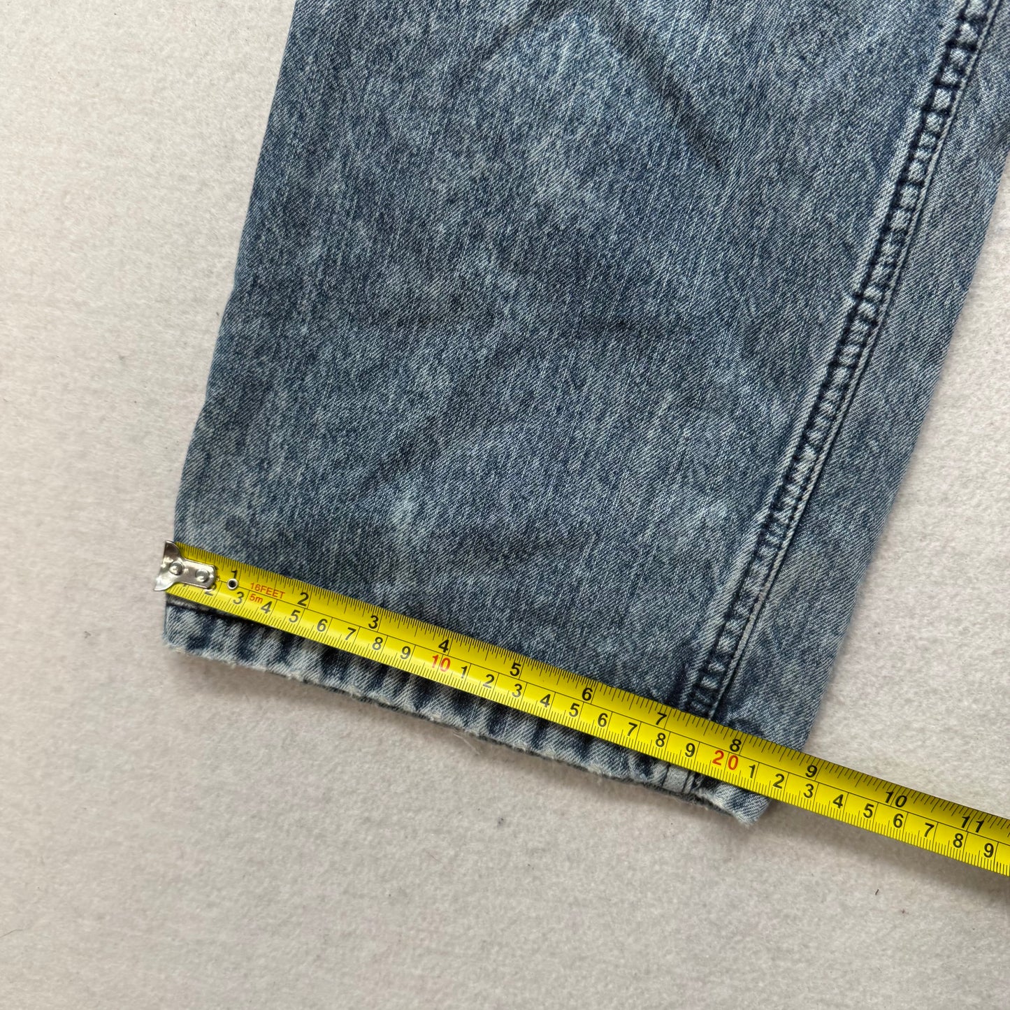 Southpole Men's Acid Wash Blue Denim Relaxed Fit Baggy Distressed Jeans Size 38