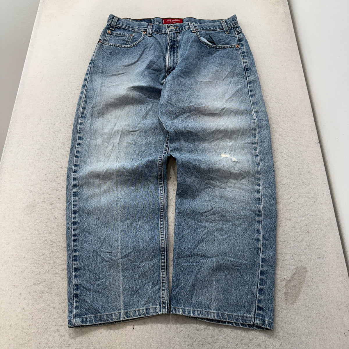 Levis 569 Loose Straight Light Wash Jeans Size 38x30 photo 1