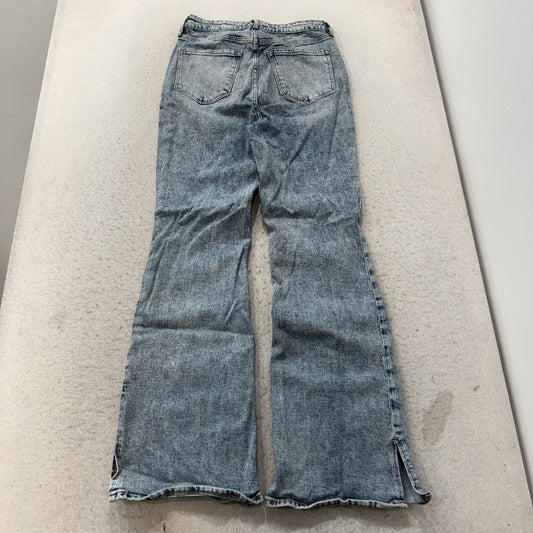 Old Navy Higher High-Rise Flare Jeans Women's Acid Light Wash Denim Size 8 photo 2