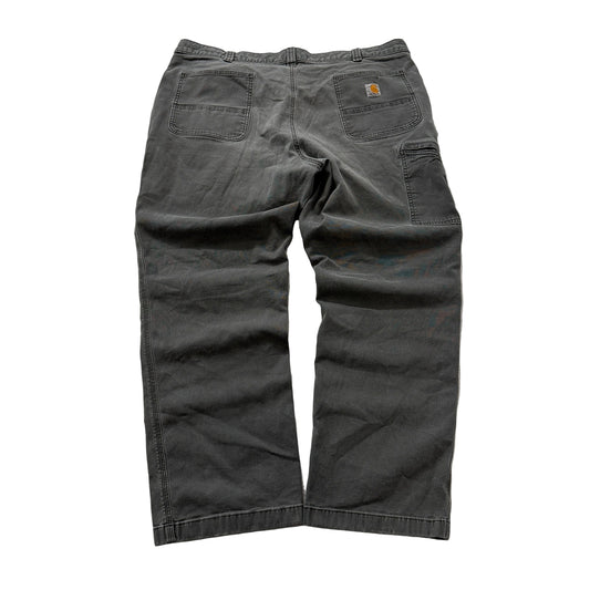 Carhartt Men's Charcoal Grey Carpenter Pants Relaxed Fit Pockets Classic - 42x32