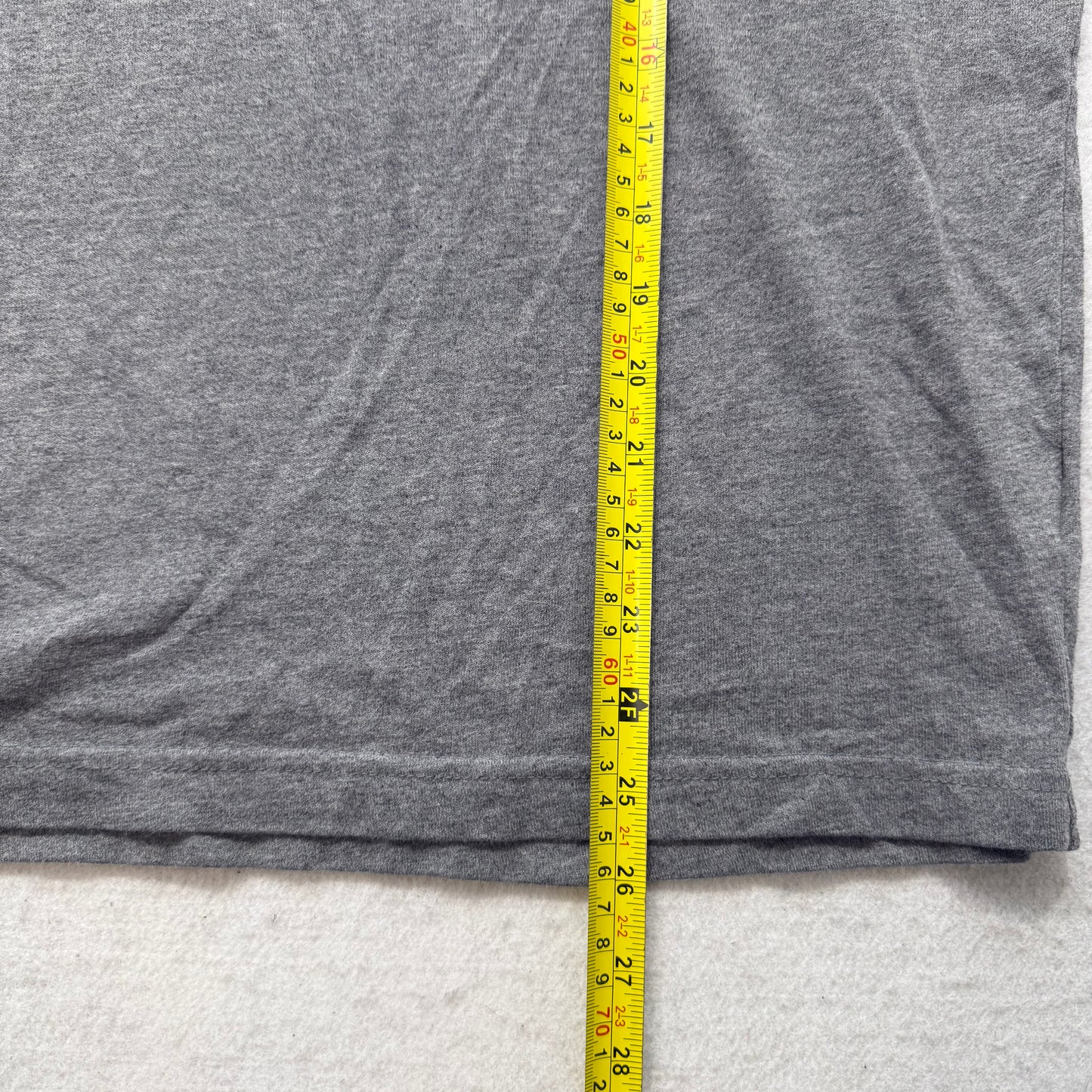 Hollister Men's Dark Gray Heather Cotton T-Shirt Long Sleeves Graphic Tee Size S