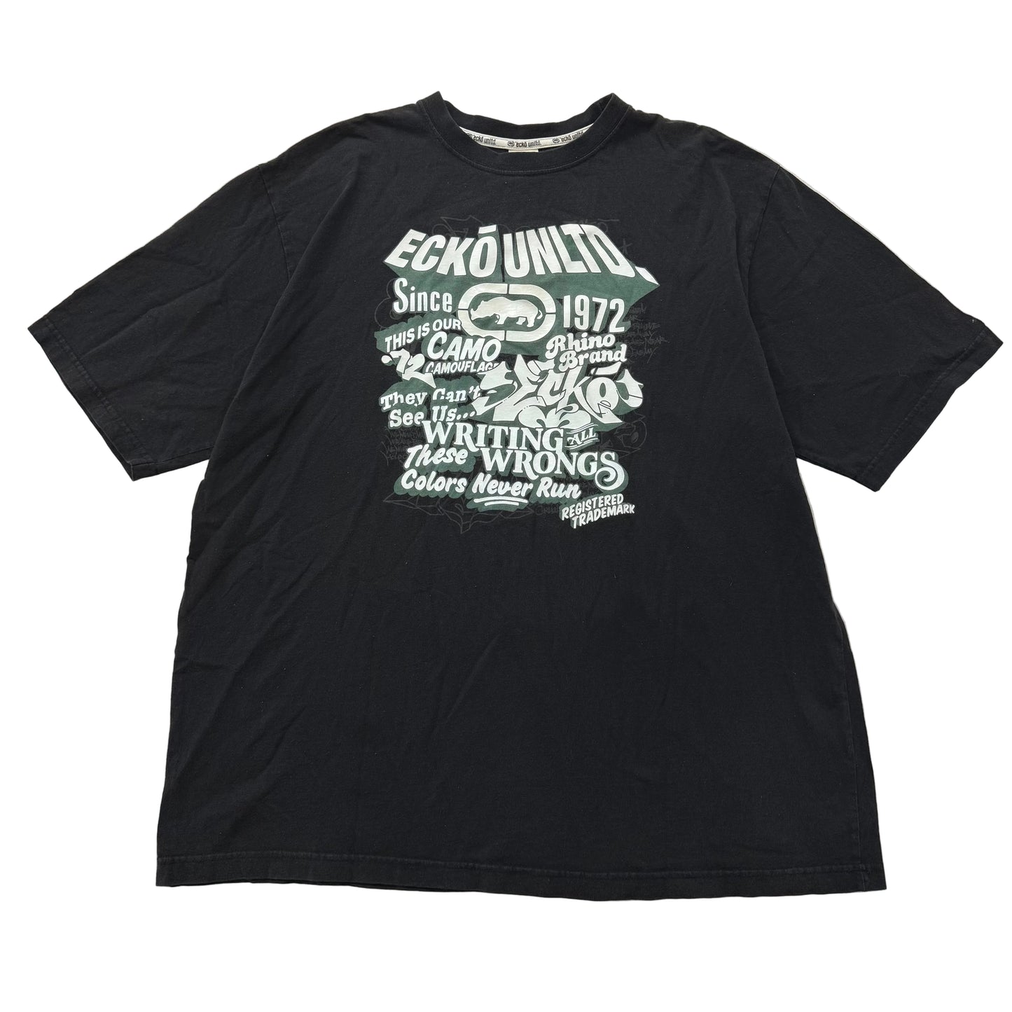 Ecko Unltd. Men's Black T-Shirt Short Sleeves Graphic Logo Classic Tee Size 2XL