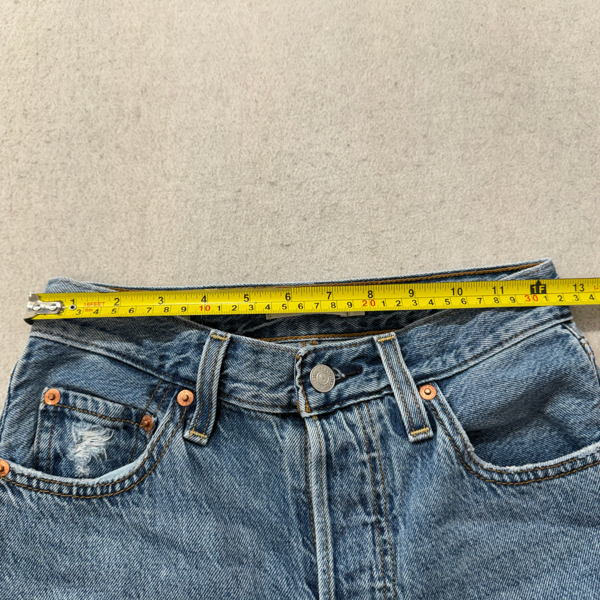 Levis Ribcage Straight Ankle Distressed Jeans Size 25 photo 4