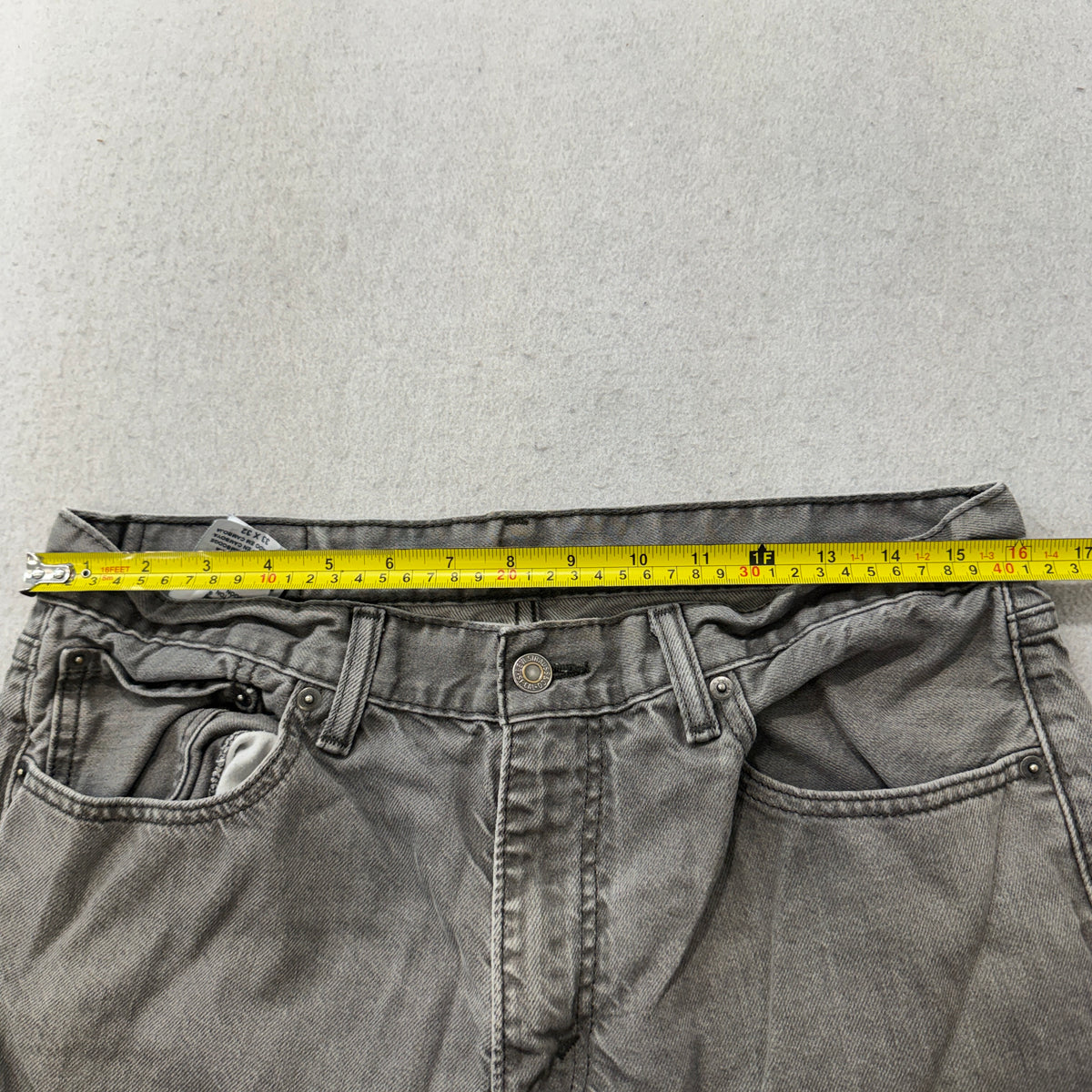 Levis 508 Regular Taper Gray Jeans Size 33x32 photo 4