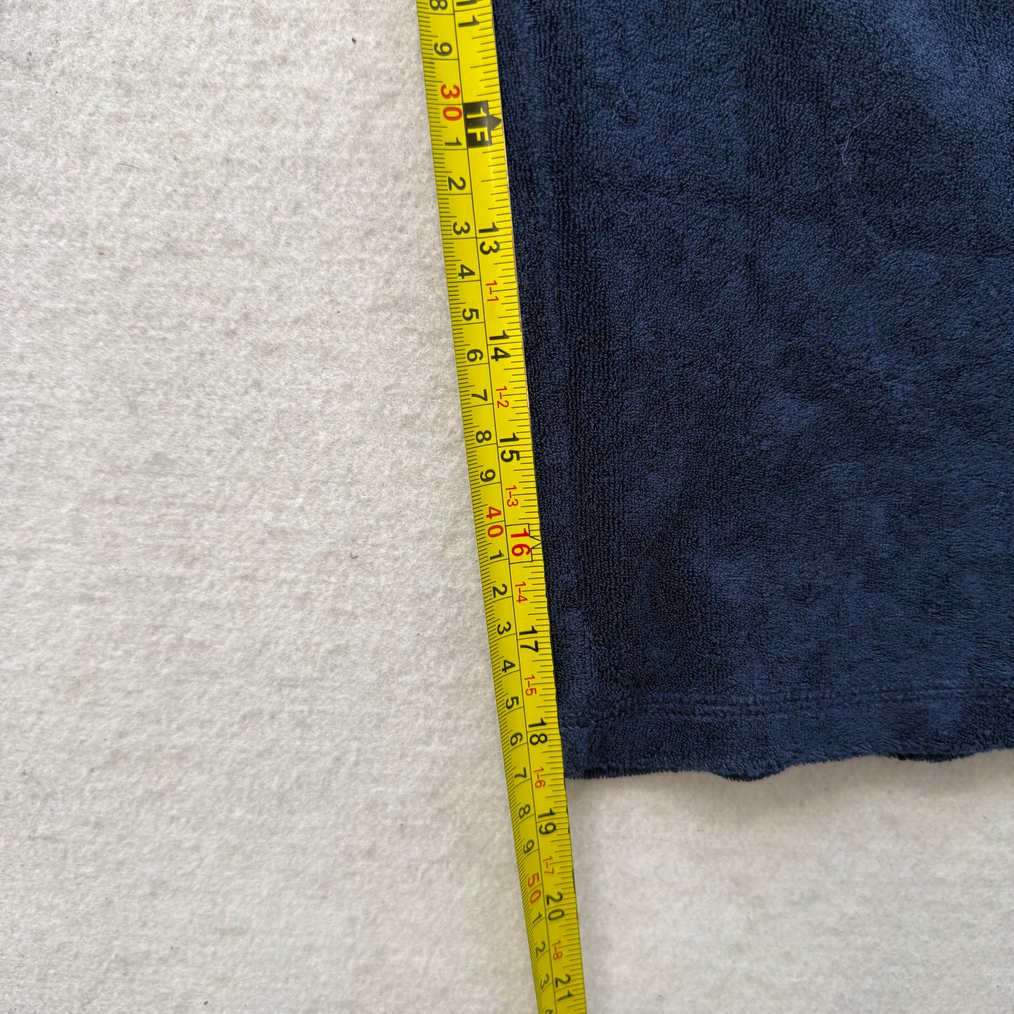 2003 Vintage Juicy Couture Womens Navy Terrycloth Cropped Foldover Capris Size S