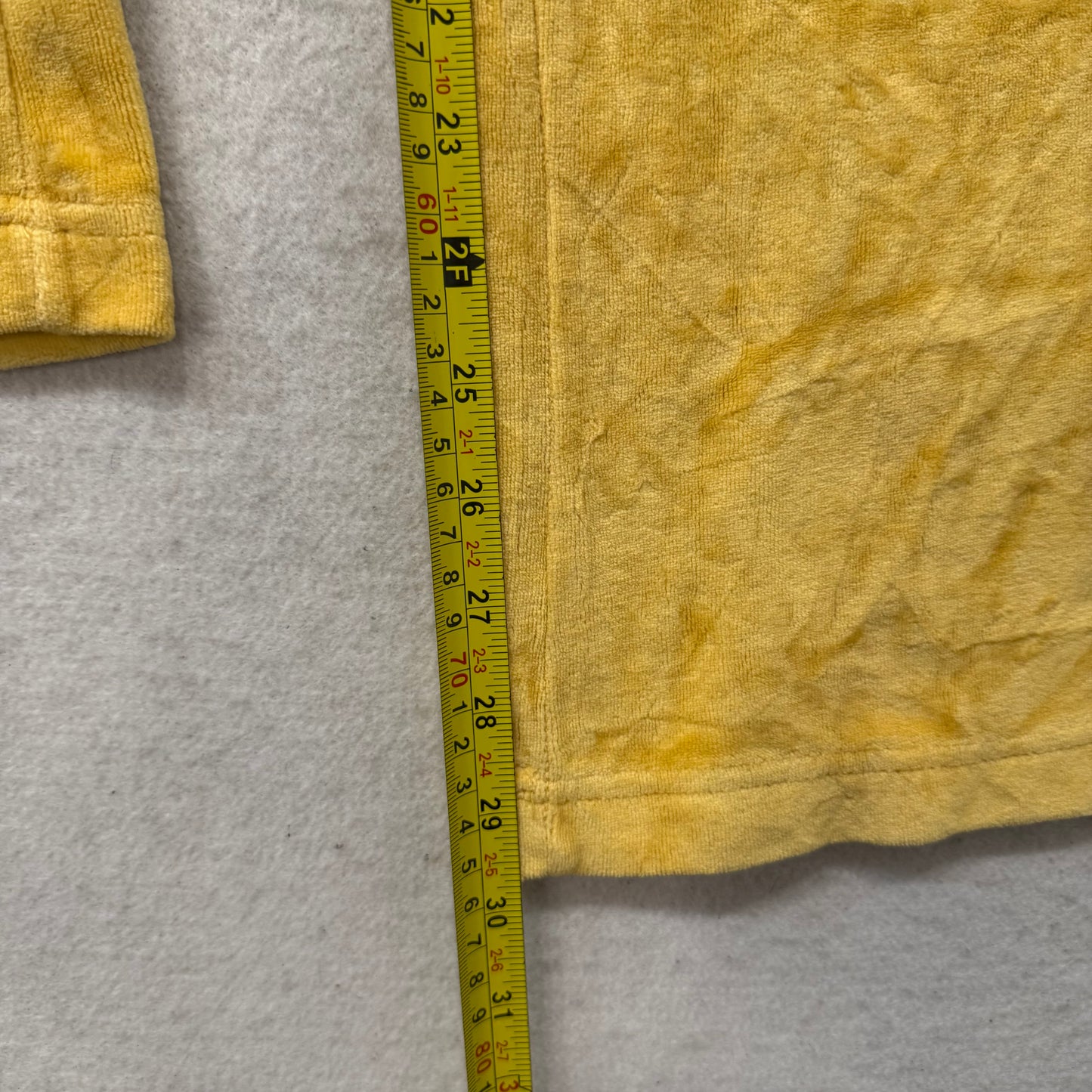 Vintage Juicy Couture Women's Mustard Yellow Velour Flared Track Pant Y2K Size S