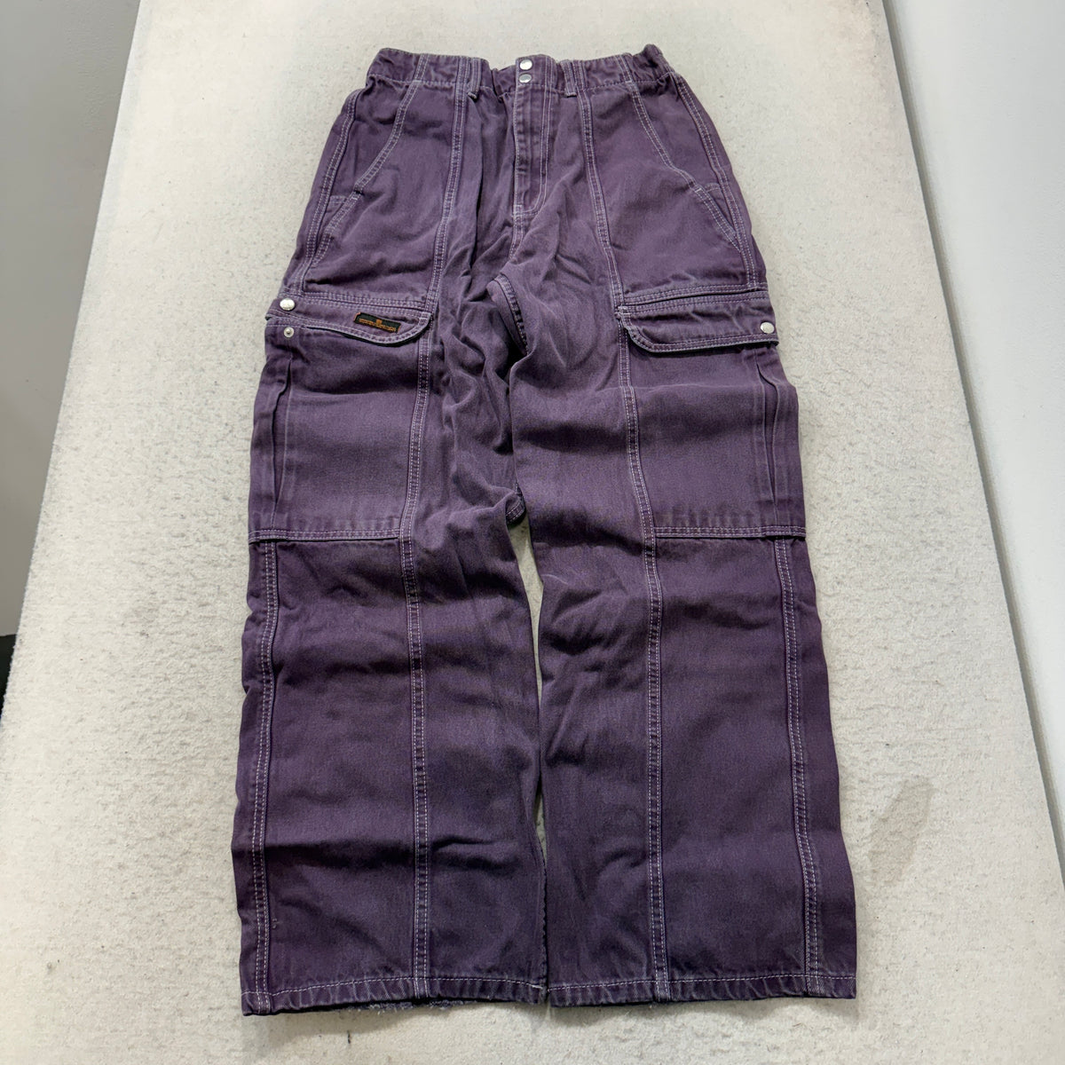 BDG Urban Outfitters Cargo Pants Women's Purple Wide Leg Utility Size 30 photo 1