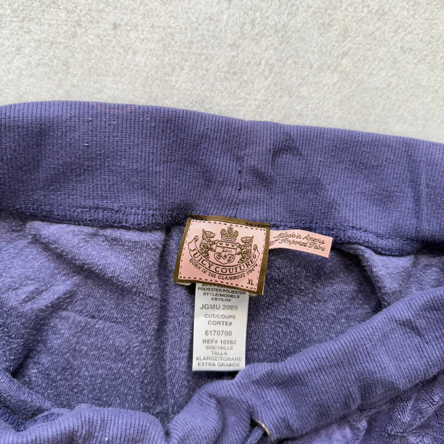 Juicy Couture Women Dusty Violet Velour Flared Track Pant Loungewear Y2K Size XL