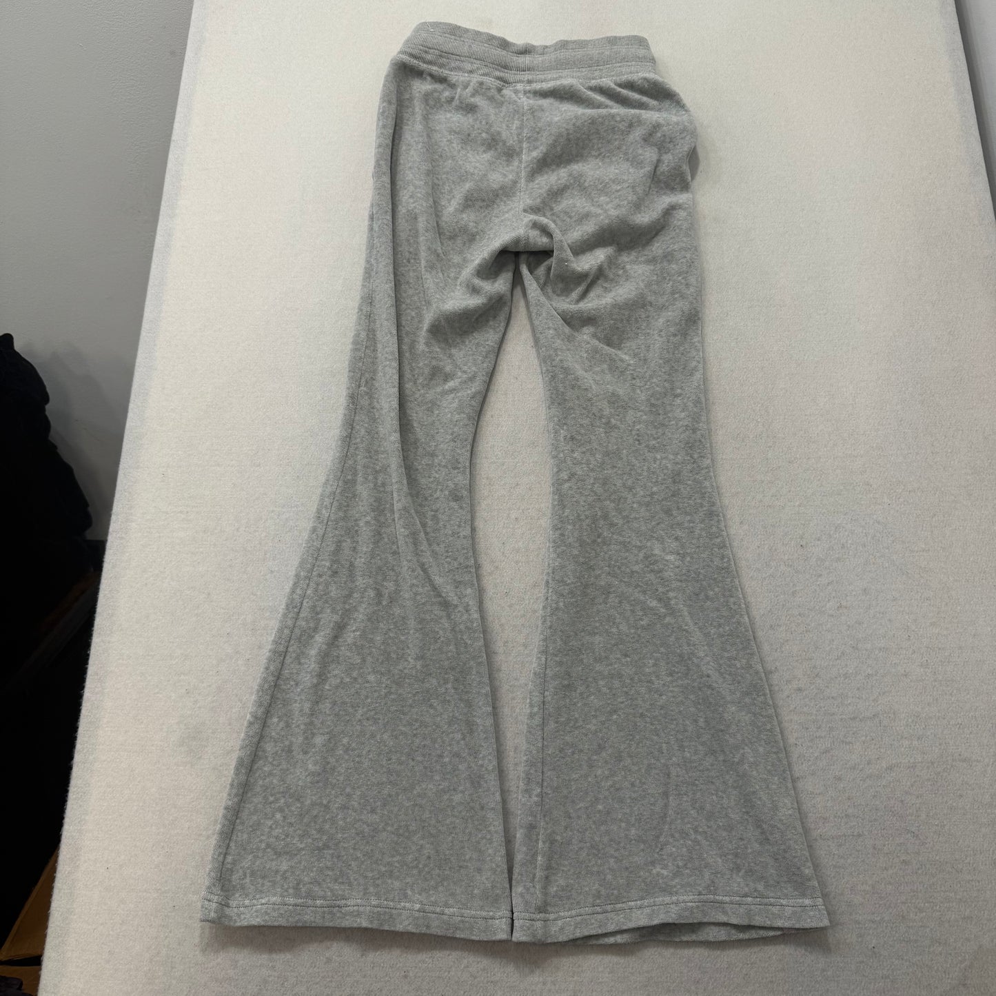 Juicy Couture Gray Velour Tracksuit Set Zip Up Hoodie & Flared Pants Y2K Size S