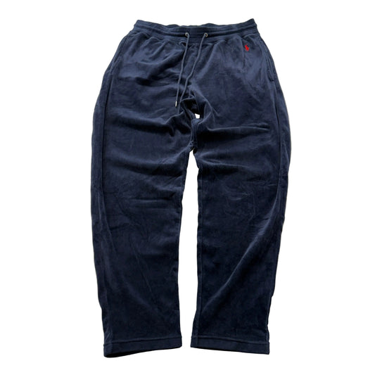 Polo Ralph Lauren Men's Navy Blue Velvet Straight Lounge Pants Sleepwear Size M