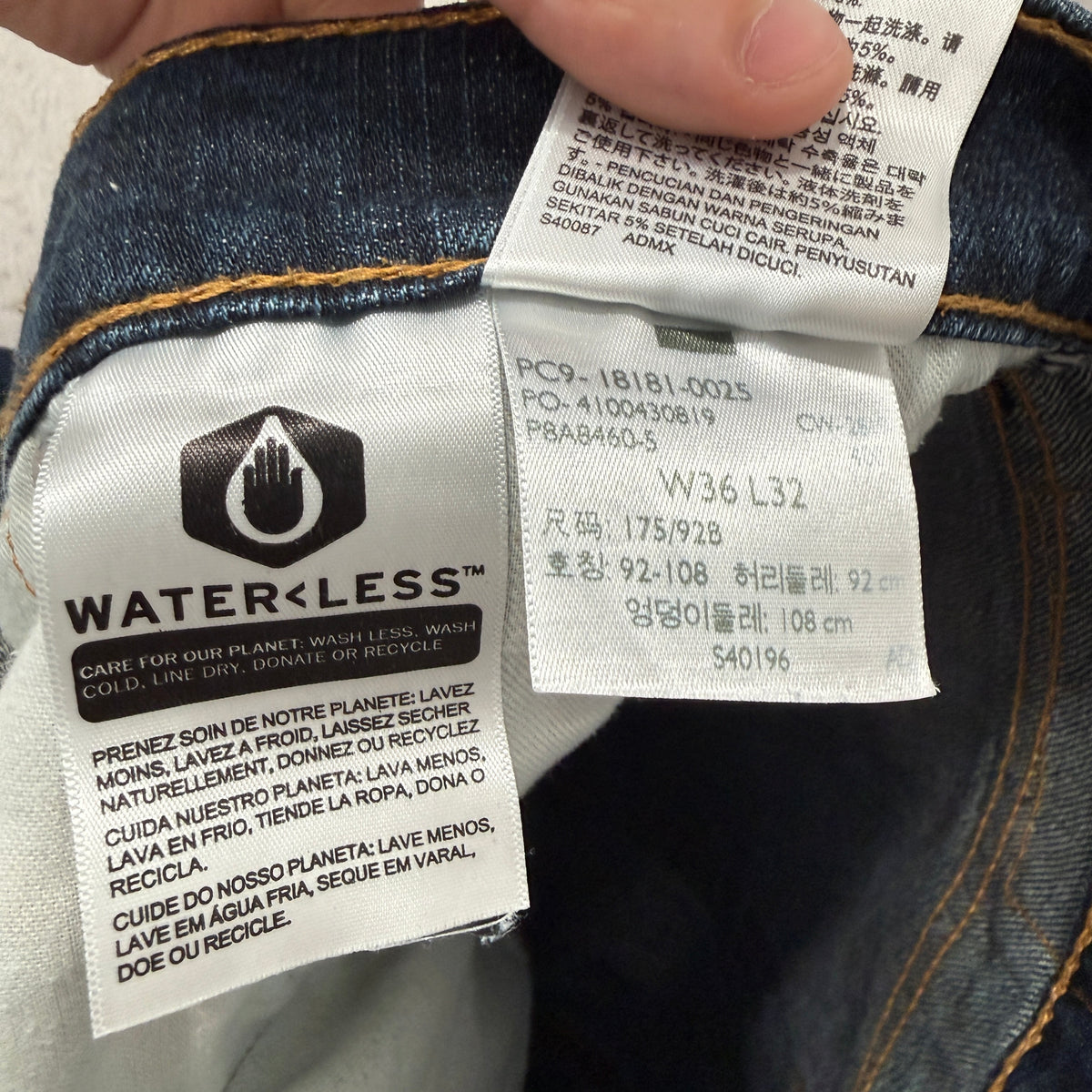 Levi's 541 Waterless Men's Blue Denim Jeans Zip-Fly Pockets Classic Size W36xL32