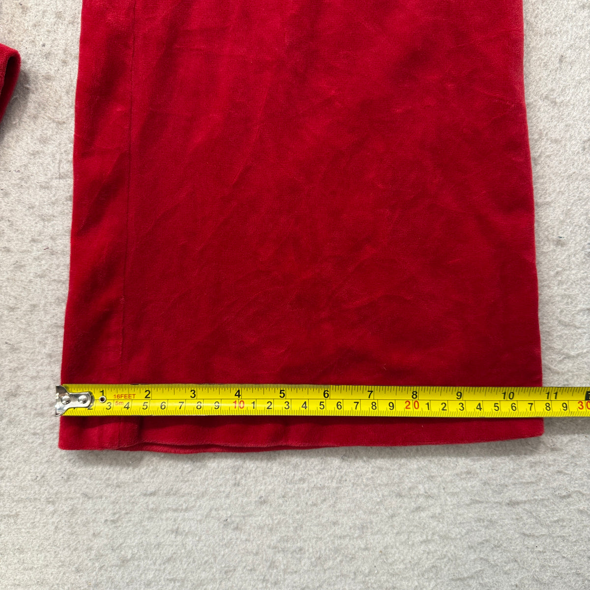 Juicy Couture Women's Red Velour Flared Track Pants Loungewear Elastic Waist - M