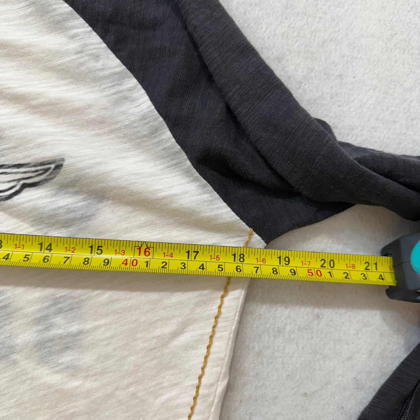 Harley-Davidson Women Black White Long Sleeve Raglan T-Shirt Wing Graphic Size S