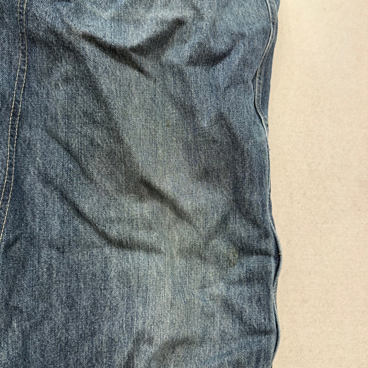 Marithe Francois Girbaud Men's Medium Blue Denim Baggy Carpenter Jeans Size 38M