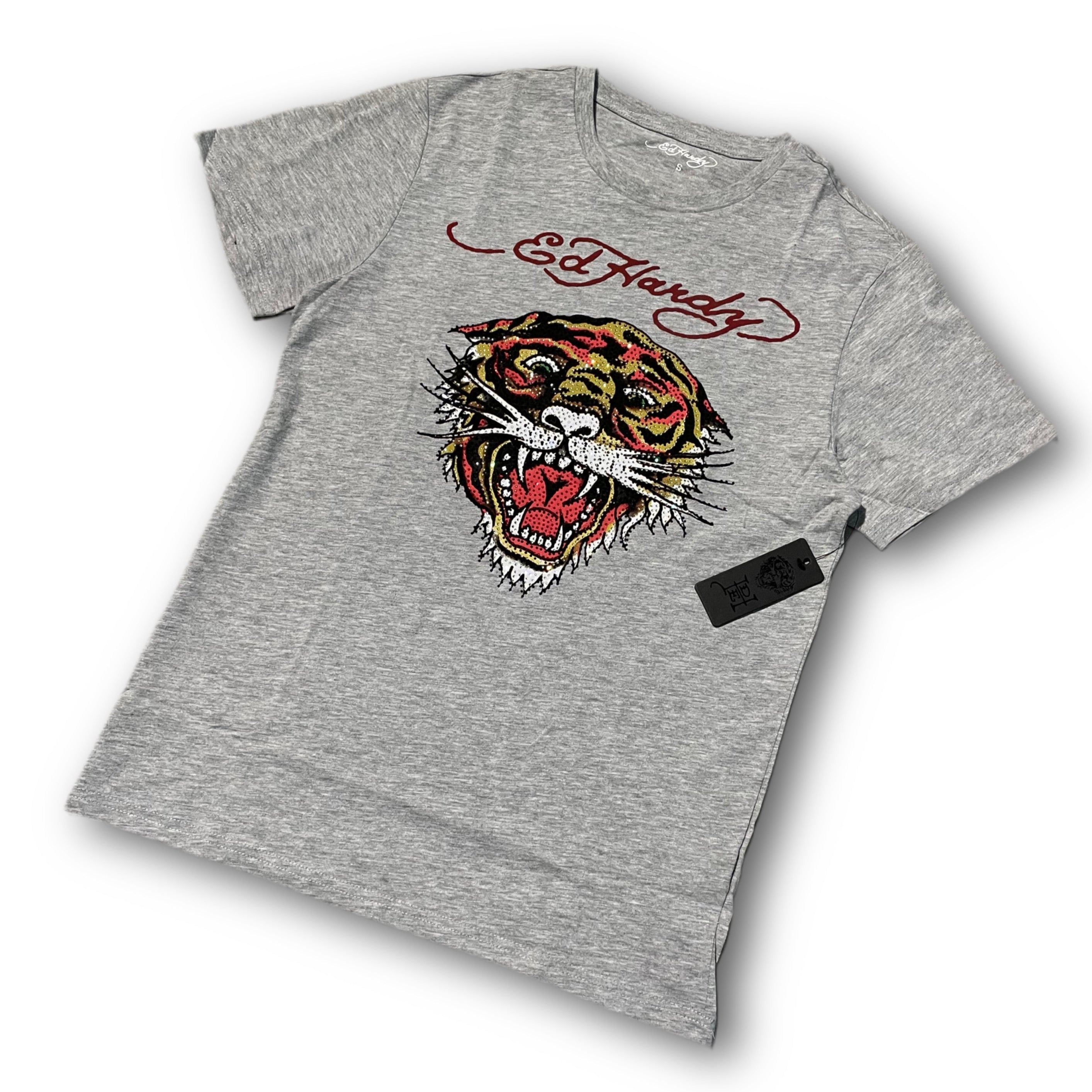 ED HARDY “TIGER ROAR” RHINESTONE TEE