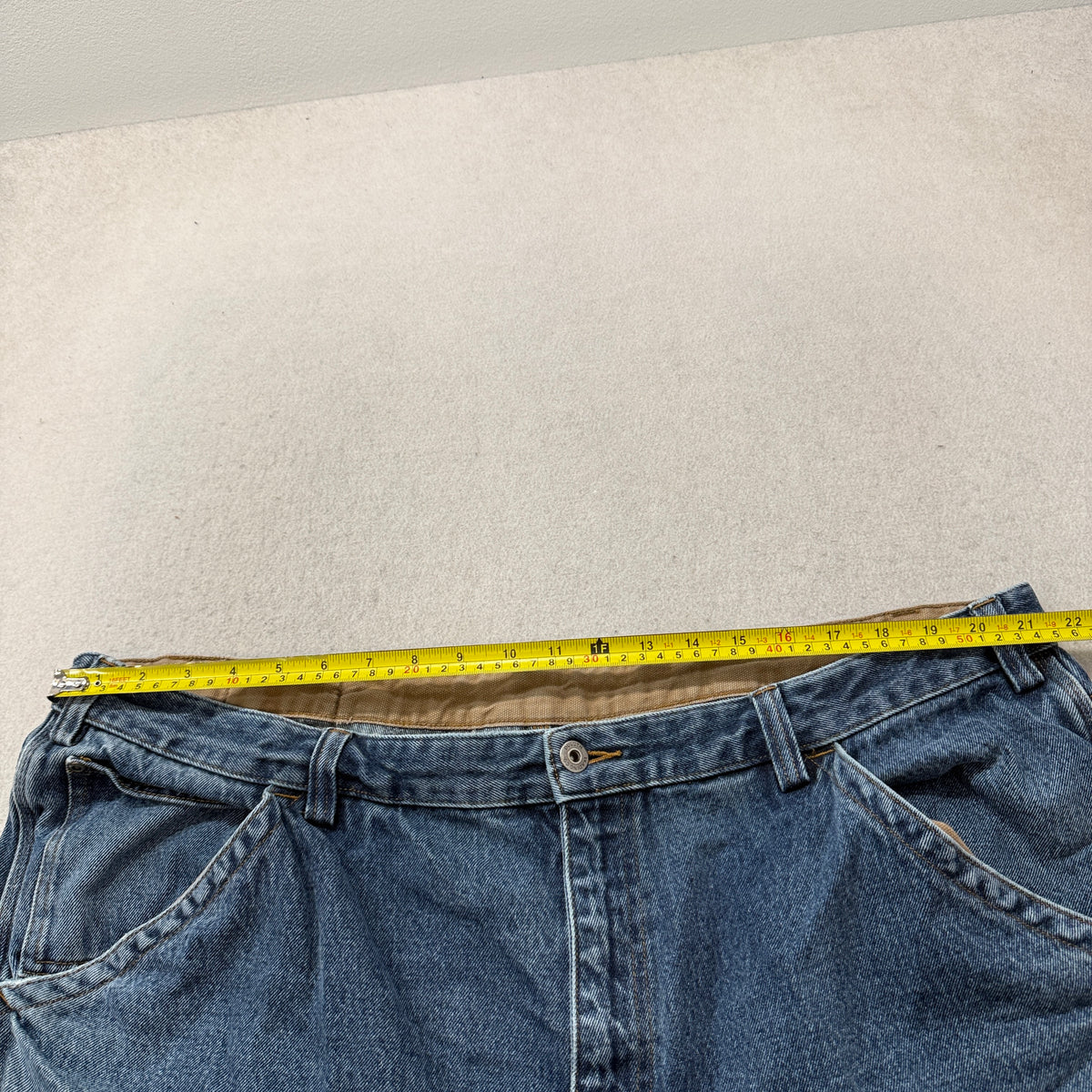 Duluth Trading Co. Carpenter Jeans Medium Wash Size 46x34 photo 4