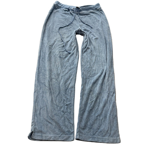 Juicy Couture Women's Pastel Blue Velour Flared Track Pants Loungewear Size M