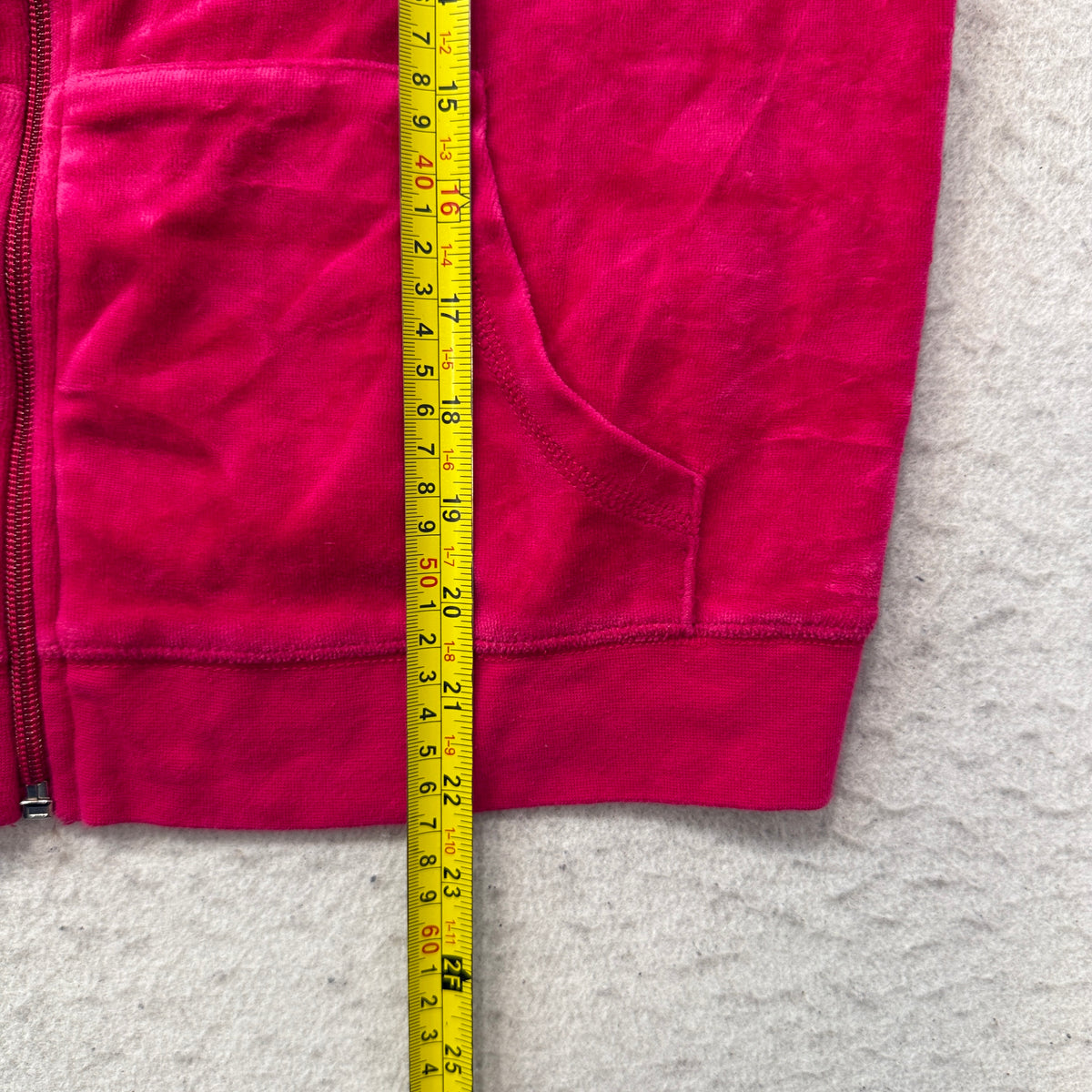 Juicy Couture Women's Hot Pink Velour Zip-Up Track Jacket Butterfly Graphic - XL