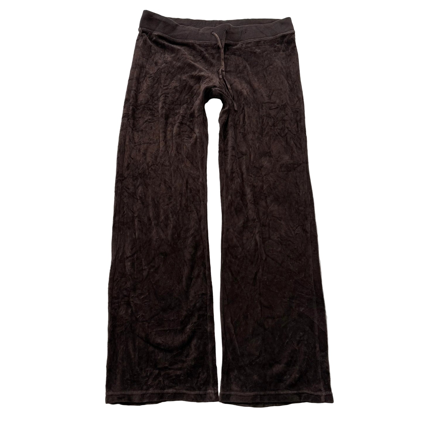Juicy Couture Women's Dark Brown Velour Flared Leg Track Pant Loungewear Size M