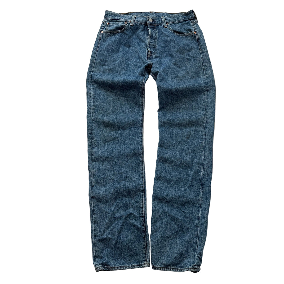 Levi's 501 Men's Blue Denim Jeans Button-Fly Pockets Classic Fit Size W33xL34