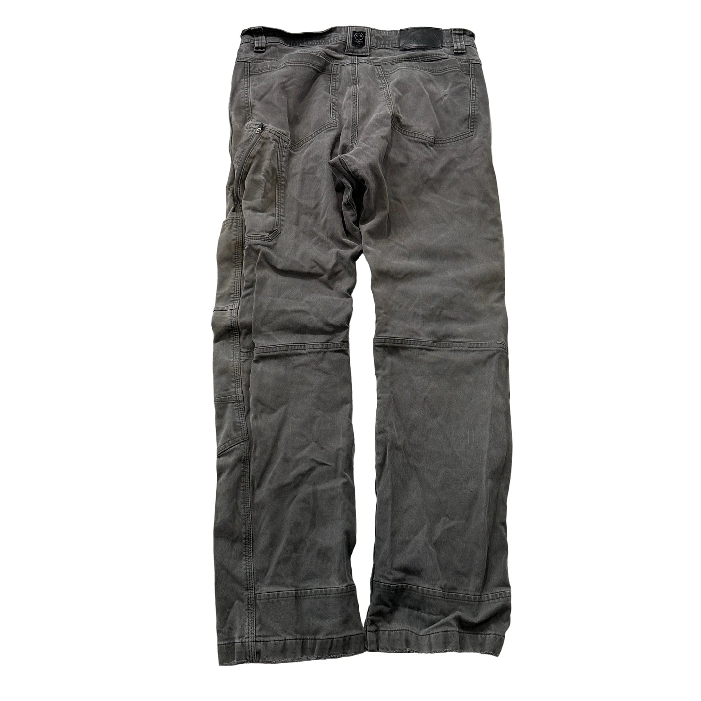 Wrangler All Terrain Gear Men's Grey Utility Pants Pockets Classic Size 34x32
