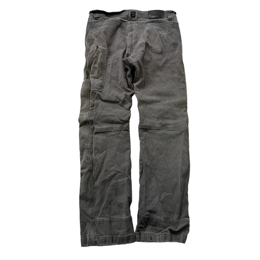 Wrangler All Terrain Gear Men's Grey Utility Pants Pockets Classic Size 34x32