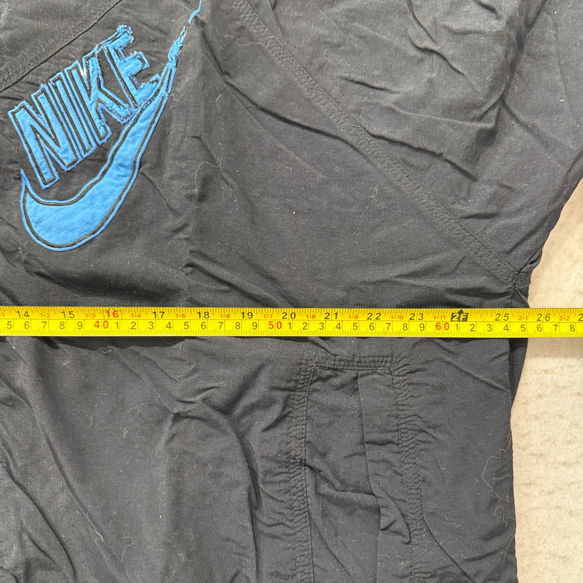 Nike Vintage Black Blue Full Zip Windbreaker Jacket Size L photo 4